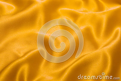 Gold Fabric Silk Satin Stock Photo