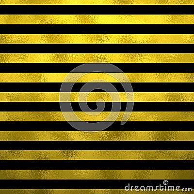 Gold Faux Foil Black Metallic Stripes Background Striped Stock Photo