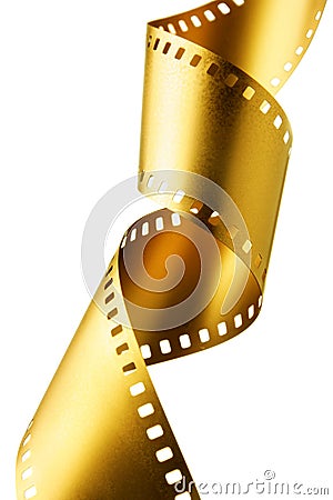 Gold film strip Stock Photo