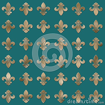 gold fleur-de-lis motif Stock Photo