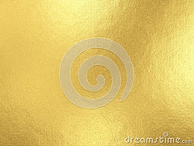 Gold foil background with light reflections Stock Photo