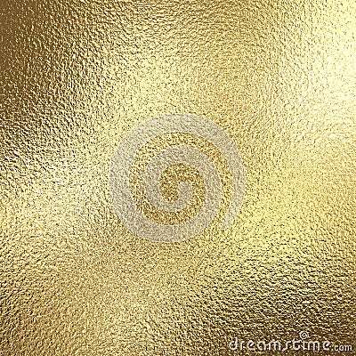 Gold foil background with light reflections Stock Photo