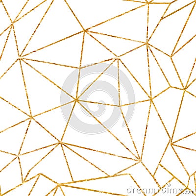 Gold geometrical texture background, Vector illustration seamless pattern Vector Illustration