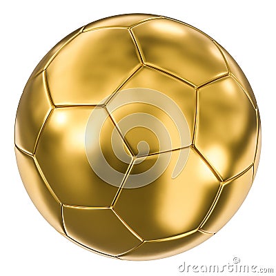 gold football isolated on white Stock Photo