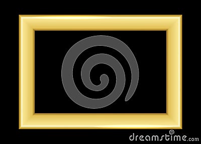 Gold frame. Beautiful simple golden black style Vector Illustration