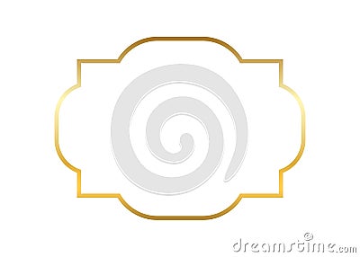 Gold frame Beautiful simple golden design Vector Illustration