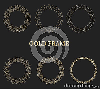 Gold frame Vector Illustration
