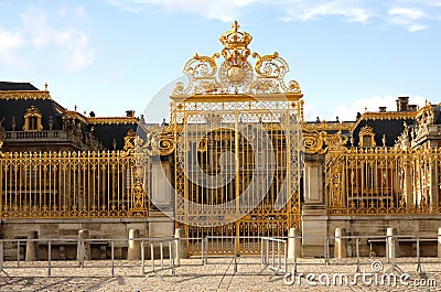 Gold gate - Palace of Versailles Stock Photo