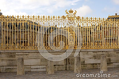 Gold gate - Palace of Versailles Stock Photo