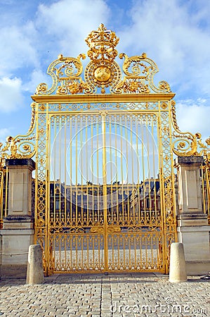 Gold gate - Palace of Versailles Stock Photo
