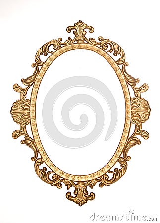 Gold gilt decorative rococo frame Stock Photo