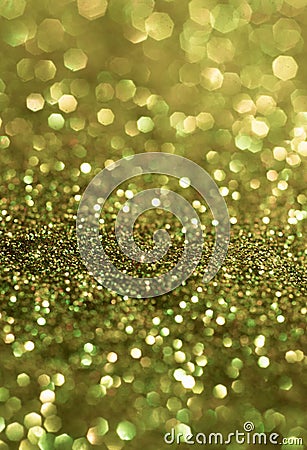 Gold giltter texture. Background for celebration card. Stock Photo