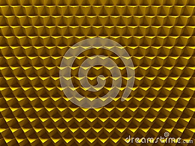 Gold glamour cubes. Abstract background Cartoon Illustration