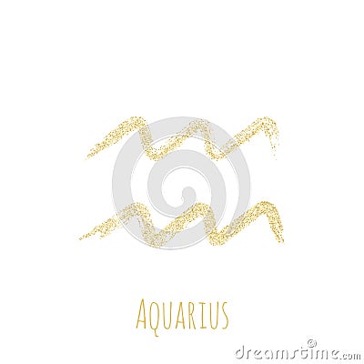 Aquarius zodiac sign, horoscope symbol vector. Vector Illustration