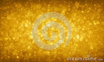 Gold glitter background with blurred circles or bokeh lights sparkles Stock Photo