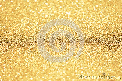 Gold and glitter background with narrow focus. Gold Dust Stock Photo