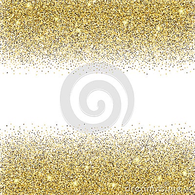 Gold glitter background. Vector Illustration