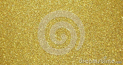 Gold glitter background, sparkling shimmer glow particles texture. Golden light sparks and glittering foil sequins background with Stock Photo