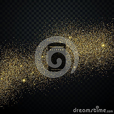 gold glitter background star dust shiny sparkles Vector Illustration