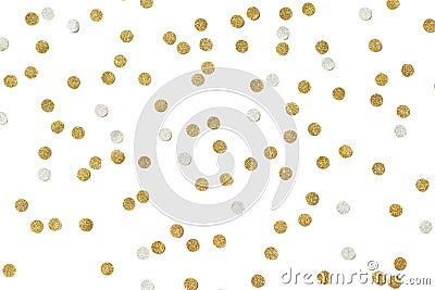 Gold glitter confetti paper cut Stock Photo