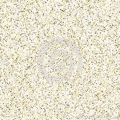 Gold glitter corners for frame or border, background vector illustration. Golden dust, flying circle yellow and brown confetti Vector Illustration