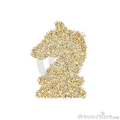 Gold glitter icon Cartoon Illustration