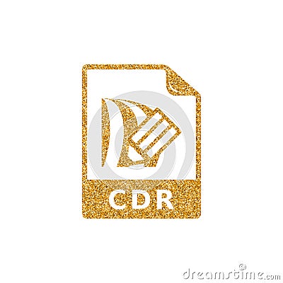 Gold Glitter Icon - Drawing file format Vector Illustration