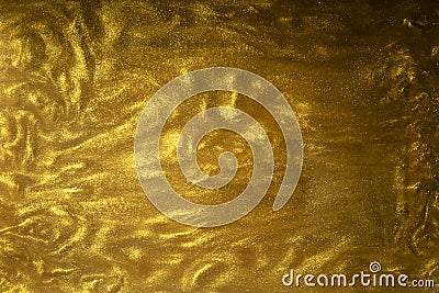 Gold glitter liquid flow texture background Stock Photo