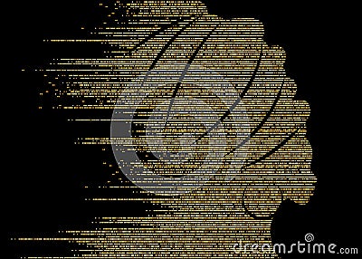 Gold glitter luxury portrait beautiful African woman background in traditional turban, Kente African head wrap , Traditional Afro Vector Illustration