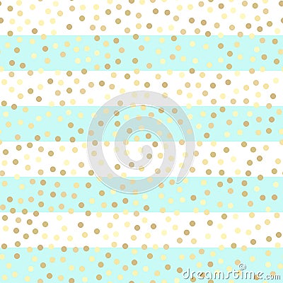Gold glitter seamless pattern, striped background Vector Illustration