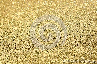 Gold Glitter Selective Focus Stock Photo