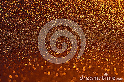 Gold Glitter Sparkles Background Stock Photo