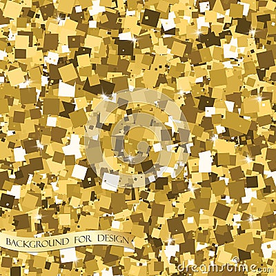 Gold glitter texture. Background for your design. Vector Vector Illustration