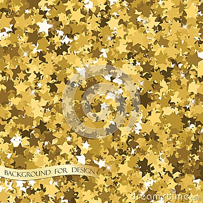 Gold glitter texture. Background for your design. Vector Vector Illustration