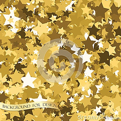 Gold glitter texture. Background for your design. Vector Vector Illustration