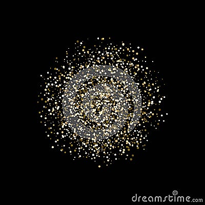 Gold glitter texture isolated on transparent background. Vector illustration for golden shimmer background. Sparkle Vector Illustration