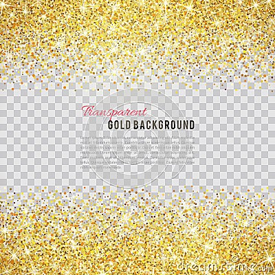 Gold glitter texture with sparkles Vector Illustration