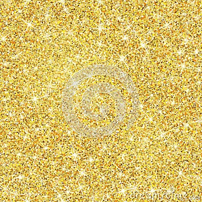 Gold glitter texture with sparkles Vector Illustration