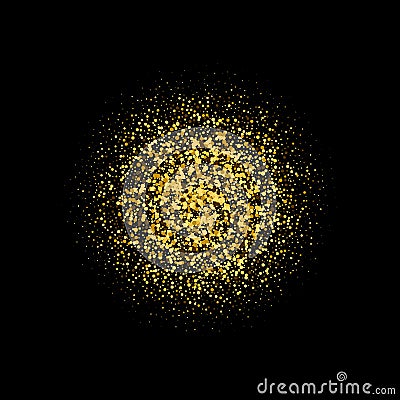 Gold glitter texture. Vector illustration for golden shimmer background. Sparkle sequin tinsel yellow bling. For sale Vector Illustration