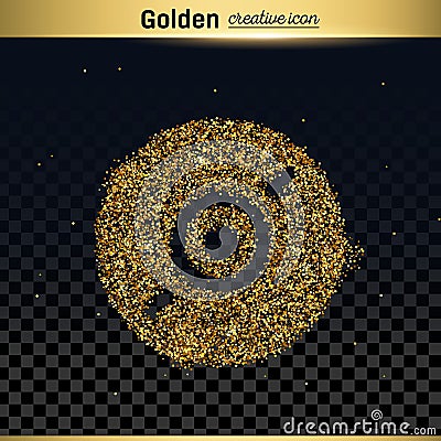 Gold glitter vector icon Vector Illustration