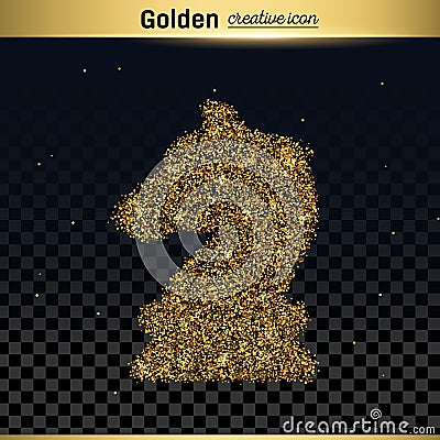 Gold glitter vector icon Vector Illustration