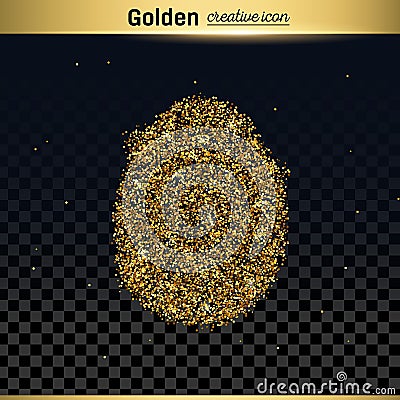 Gold glitter vector icon Vector Illustration