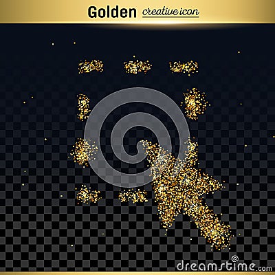 Gold glitter vector icon Vector Illustration