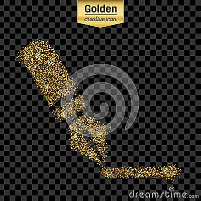 Gold glitter vector icon Vector Illustration