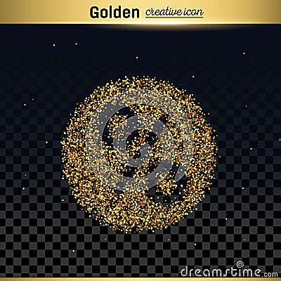 Gold glitter vector icon Vector Illustration