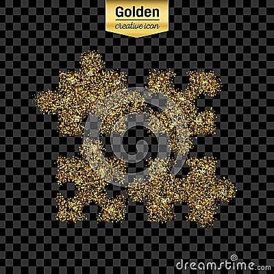 Gold glitter vector icon Vector Illustration