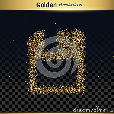 Gold glitter vector icon Vector Illustration