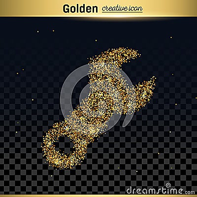 Gold glitter vector icon Vector Illustration