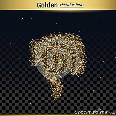 Gold glitter vector icon Vector Illustration