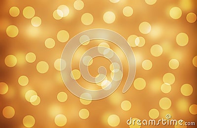 Gold glitter vintage bokeh lights background. defocused. Christmas and New Year background Stock Photo